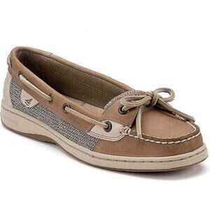 Sperry Size 8 Linen Oat Angelfish Slip-On Boat Shoe Casual